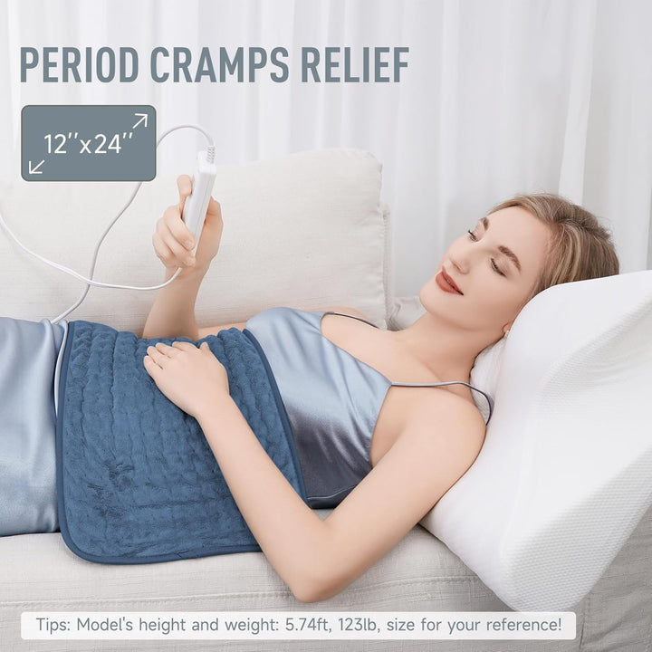 Plush Flannel Electric Heating Pad with 6 Heat Levels – Heat Grove
