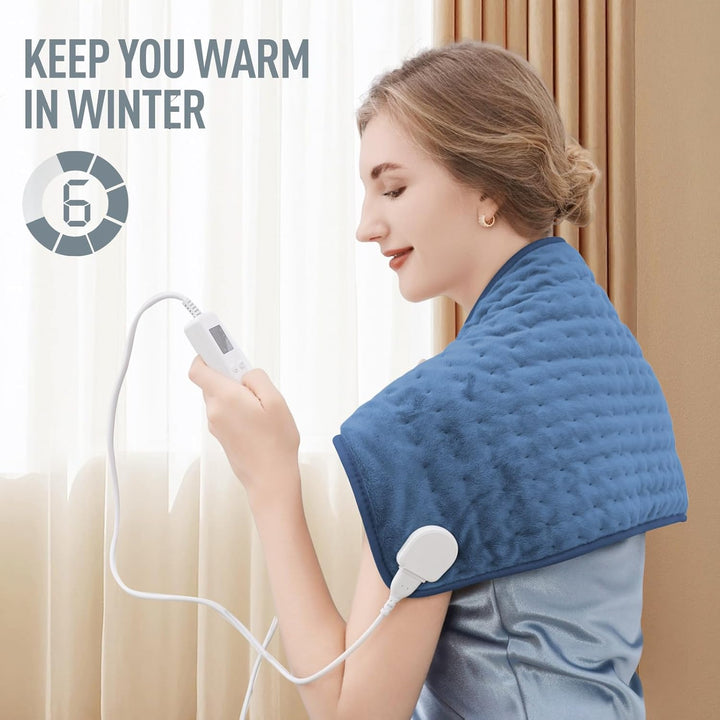 Plush Flannel Electric Heating Pad with 6 Heat Levels – Heat Grove