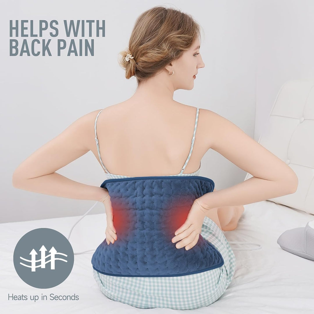 Plush Flannel Electric Heating Pad with 6 Heat Levels – Heat Grove