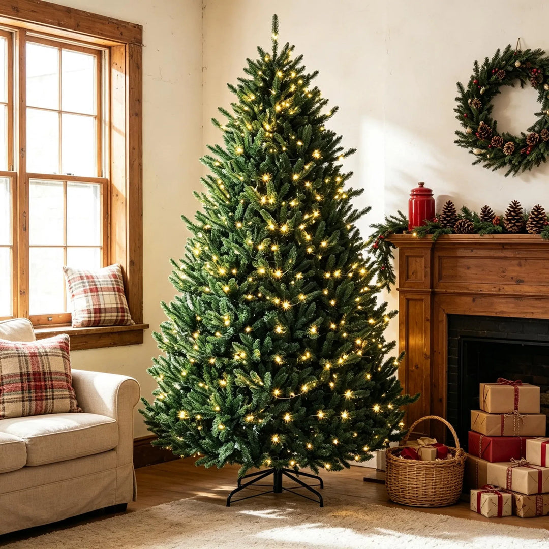 Full pre-lit tree with multicolor LEDs
