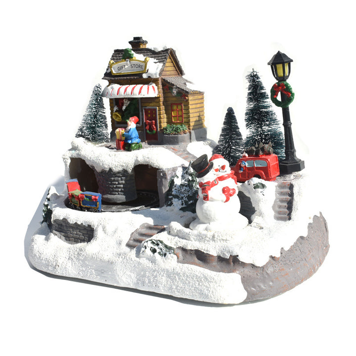 Musical Christmas Village House with LED Lights