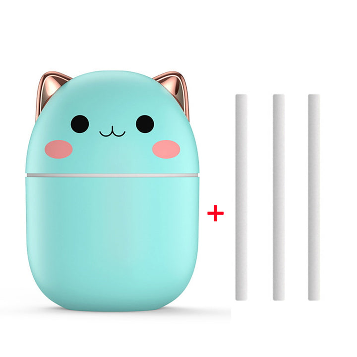 Cute Cat Air Humidifier, Ultra-Silent USB for Bedroom and Car