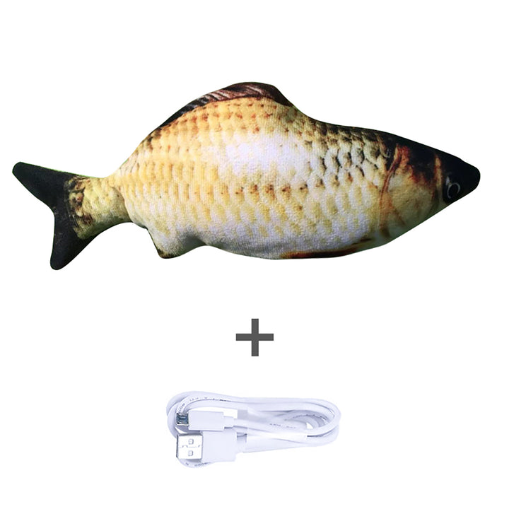 Realistic flopping fish toy for cats