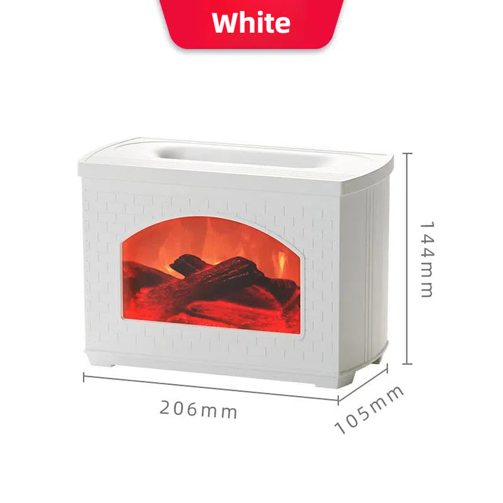 Simulated Fireplace Humidifier with Flame Effect and Oil Diffuser