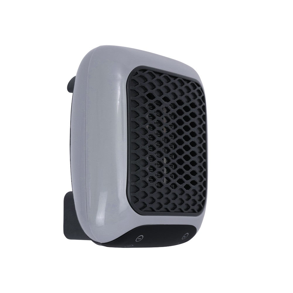 Small outlet heater with digital display and remote