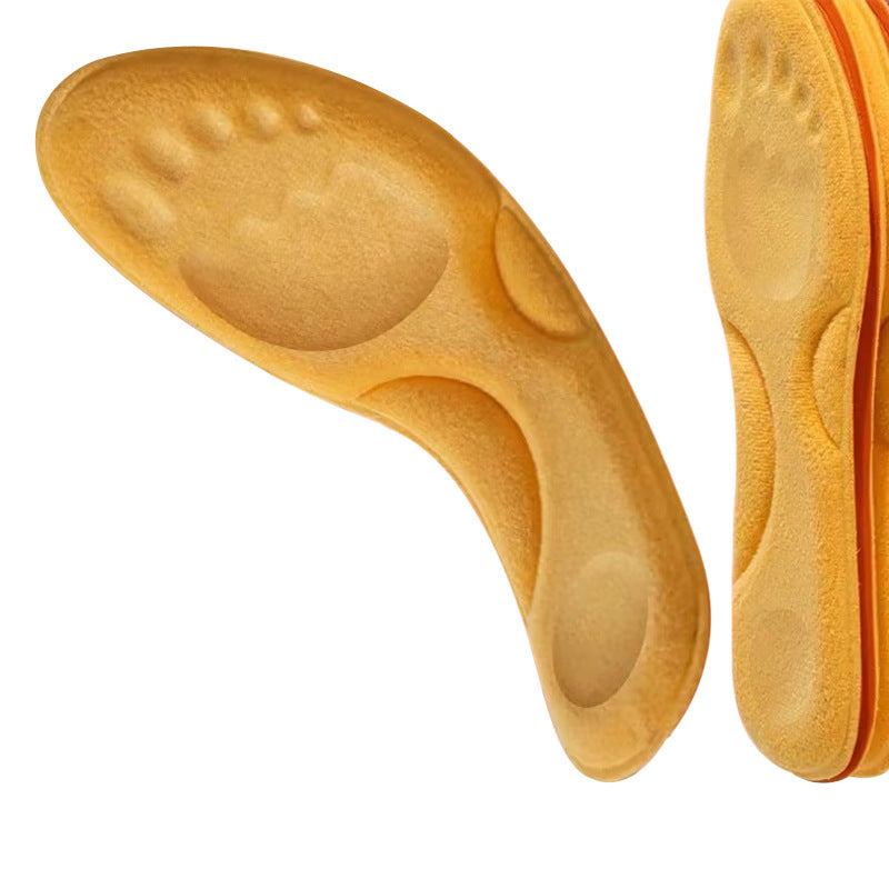 Red self-warming plush insoles