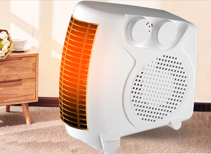 Compact black ceramic desk fan heater