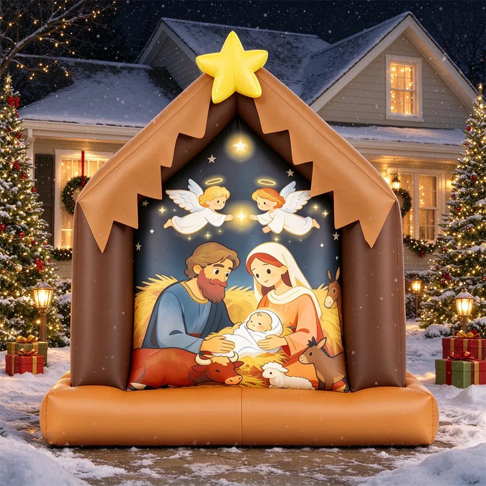 Heat Grove Inflatable Nativity Scene with Angels and Star