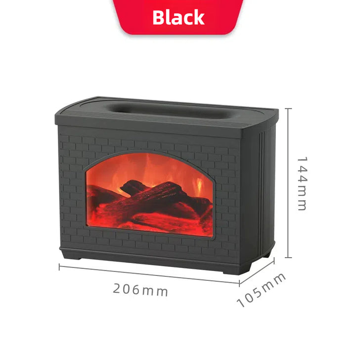 Simulated Fireplace Humidifier with Flame Effect and Oil Diffuser