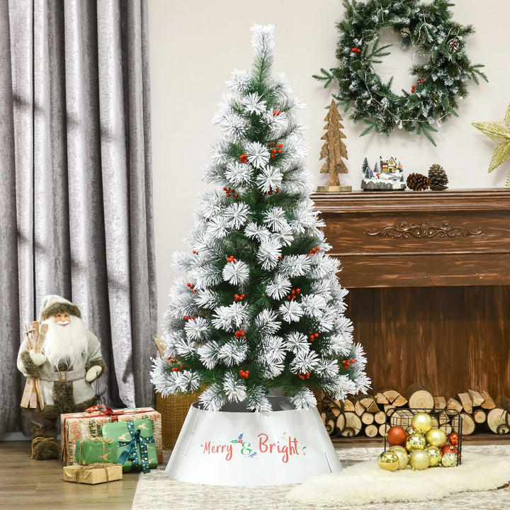 Cream metal tree collar Merry and Bright