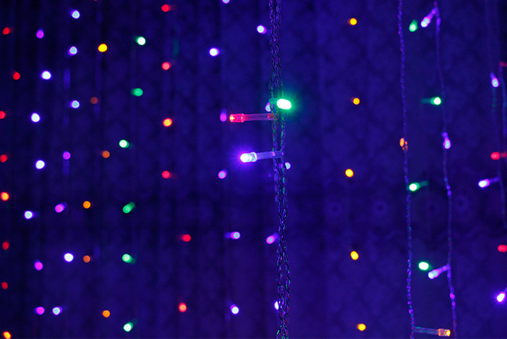 LED Curtain Lights 3 x 3 m with 304 LEDs and Remote Control