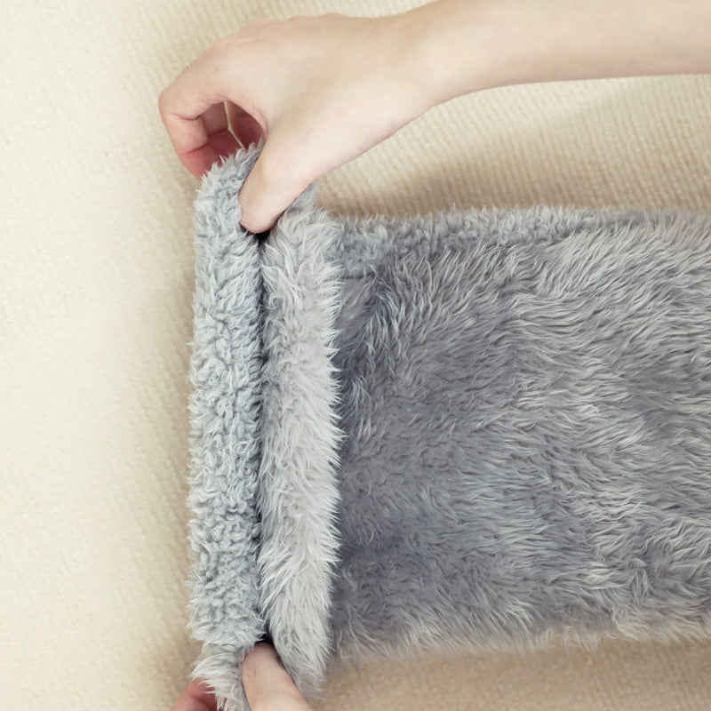 Fluffy Long Knee Warmer Socks with Open-Toe Design