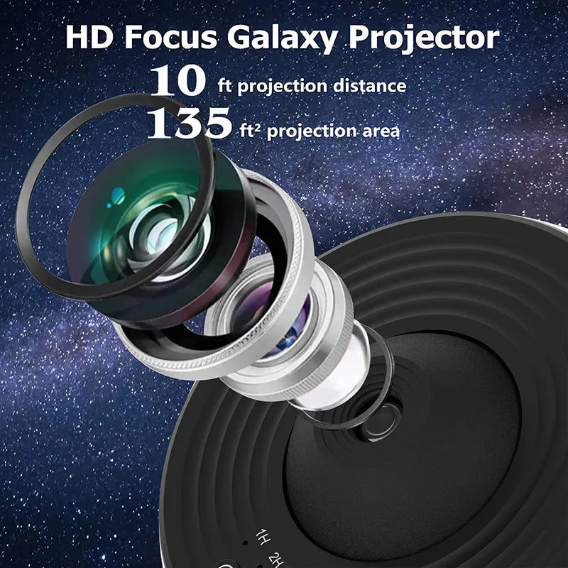 Planetarium Galaxy Projector – 12 Space Scenes with 360° Rotation