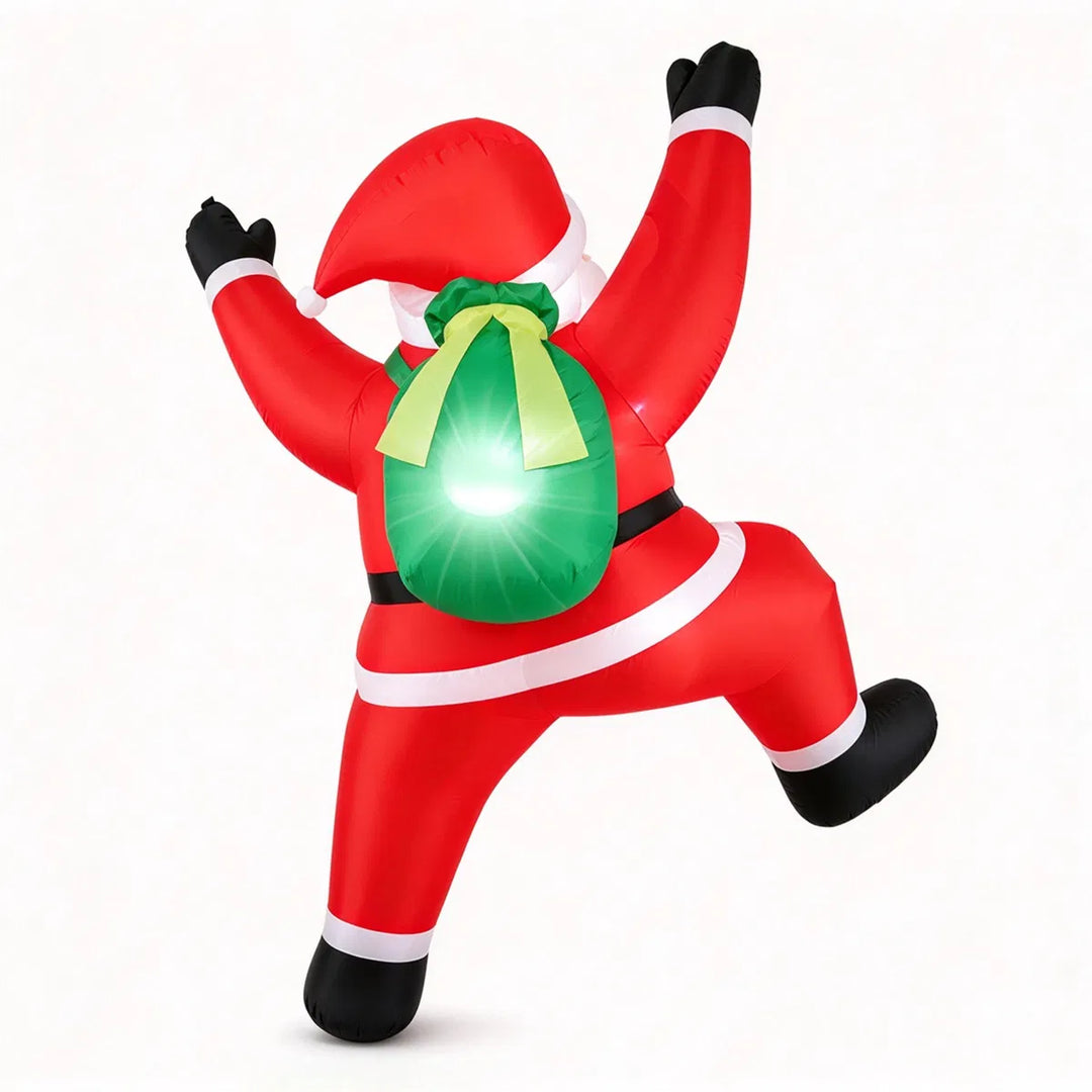 Inflatable Santa climbing with gift bag