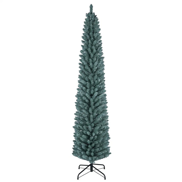 Heat Grove 7 ft Slim Frosted Pencil Christmas Tree, Unlit