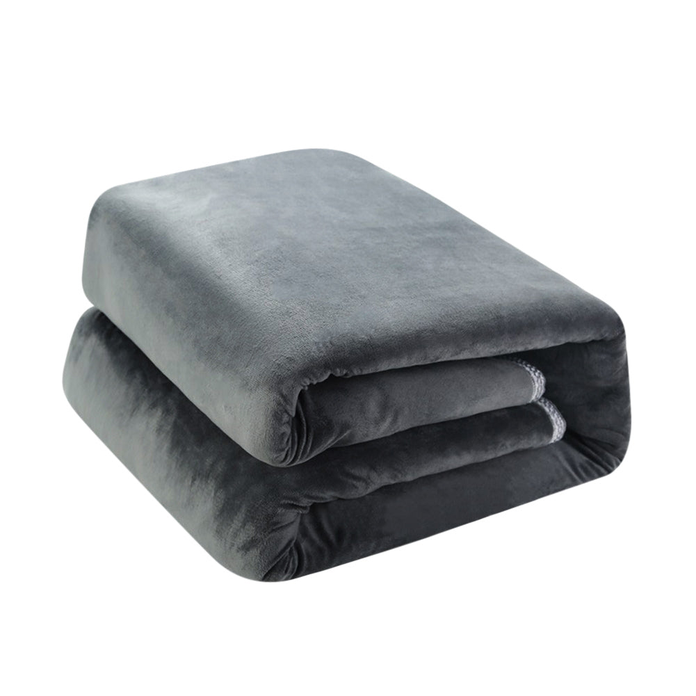 Simple Fashion Electric Heating Blanket in Gray Tweed