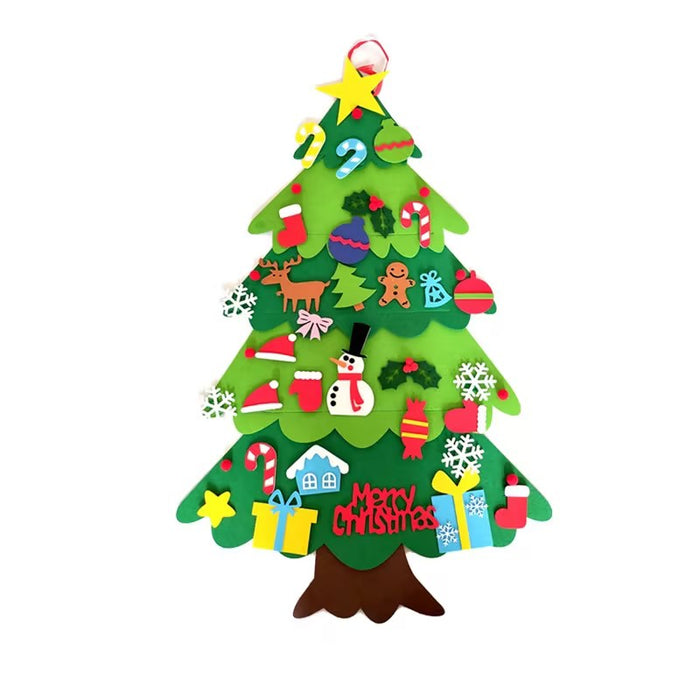 Heat Grove Felt Christmas Tree for Kids with Stick-On Ornaments