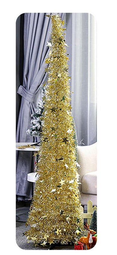 Collapsible Tinsel Christmas Tree with Stand, 1.2 or 1.5 m