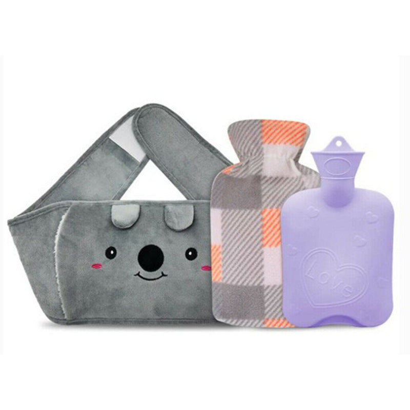 Plush Waist Hot Water Bottle Belt, 1000 mL Belly Warmer
