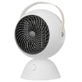 White 1300W desk space heater with handle