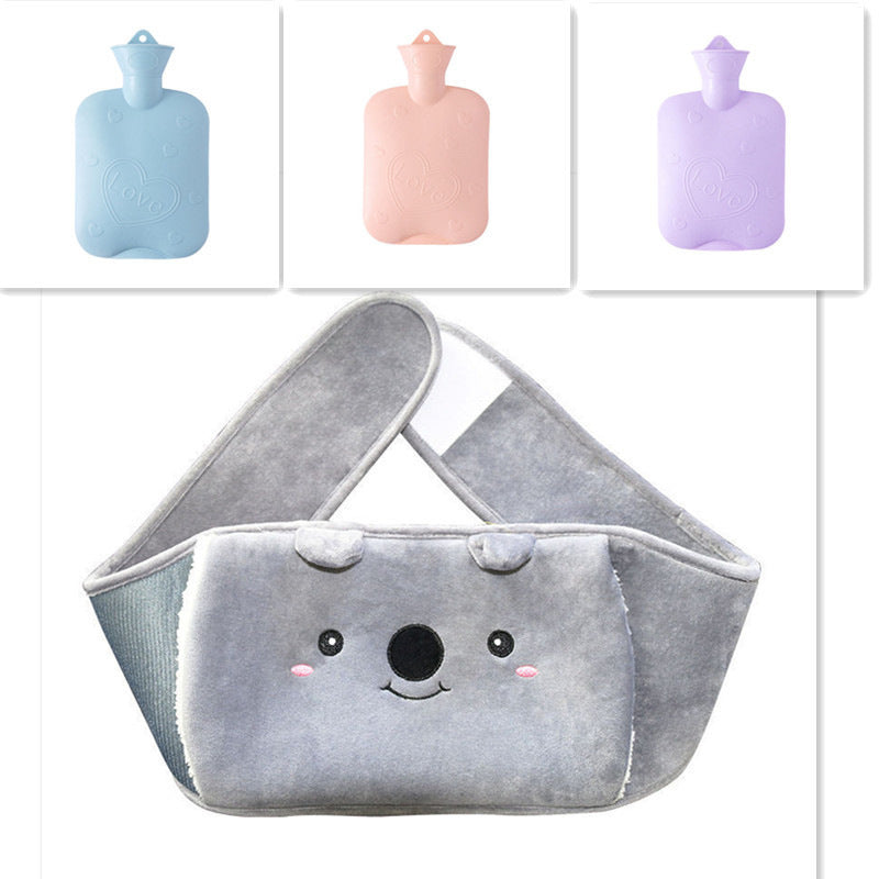 Plush Waist Hot Water Bottle Belt, 1000 mL Belly Warmer
