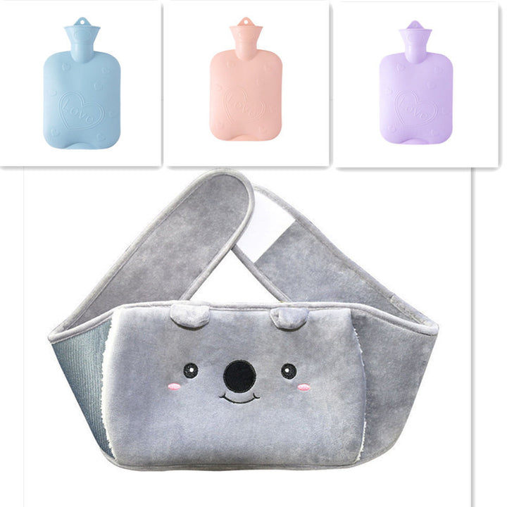 Plush Waist Hot Water Bottle Belt, 1000 mL Belly Warmer