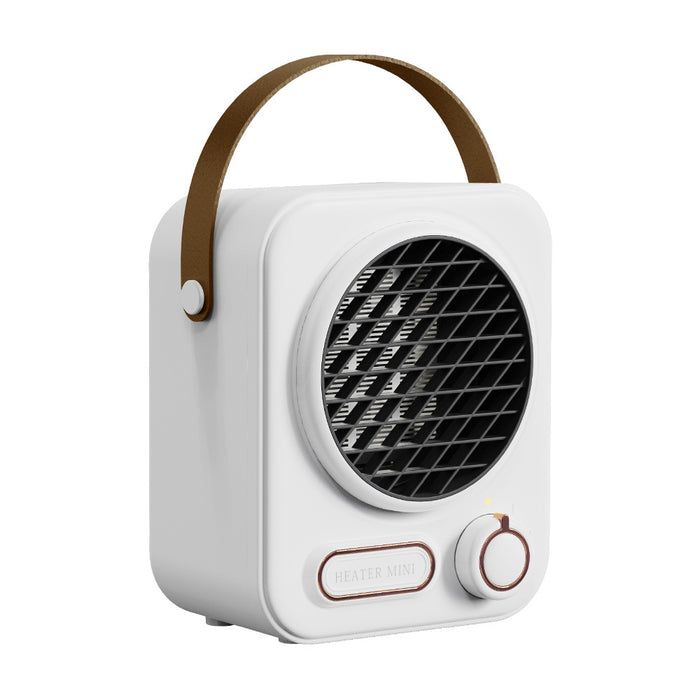 Heat Grove Retro Desk Space Heater with Leather-Look Handle