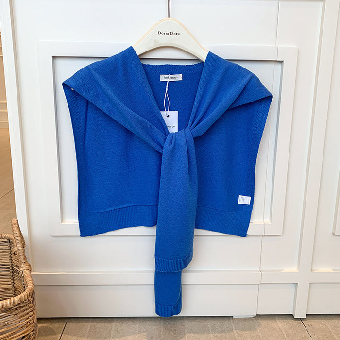 Heat Grove Tie-Front Knit Shoulder Wrap in Solid or Openwork