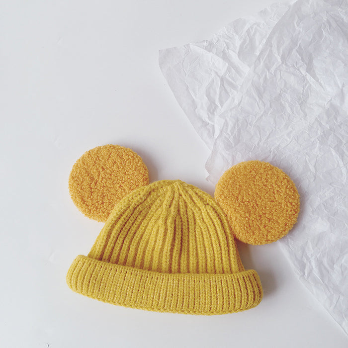 Heat Grove Kids' Knit Beanie with Big Fluffy Teddy Ears