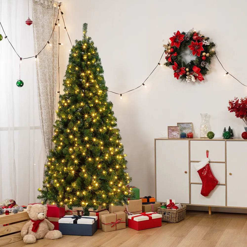 Lit 7 ft artificial Christmas tree