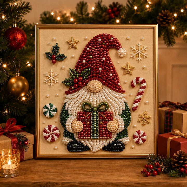 Christmas pearl diamond painting of Santa