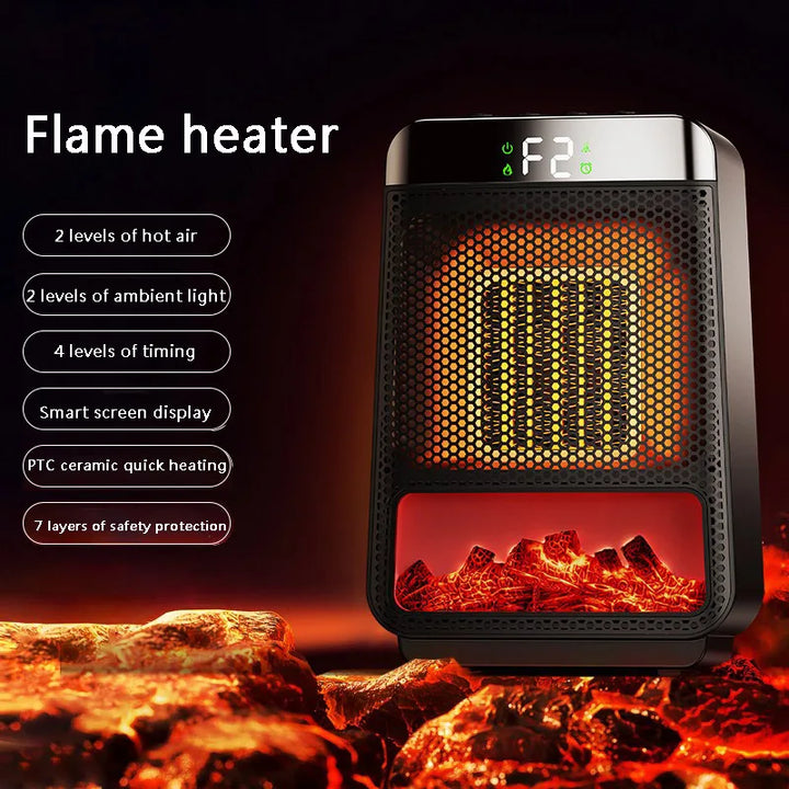 1500W Portable Electric Heater PTC Heating Fan Mini Space Heater