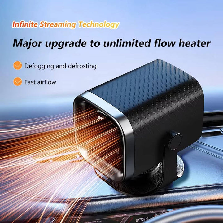 Car Heater Demister 12V/24V | Ceramic Quick Heater 120W/150W | 360° Rotatable for Clear View on Windscreen