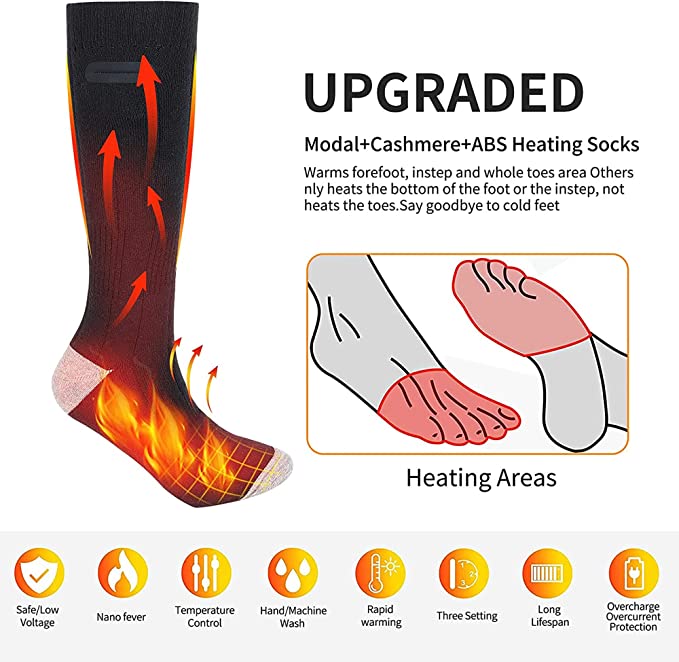 Heated Socks for Women | Battery Operated &amp; Adjustable