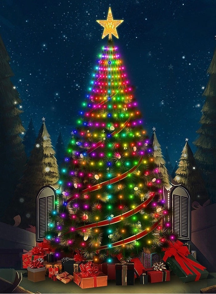 Heat Grove Smart RGB Christmas Tree Lights with 400 LEDs