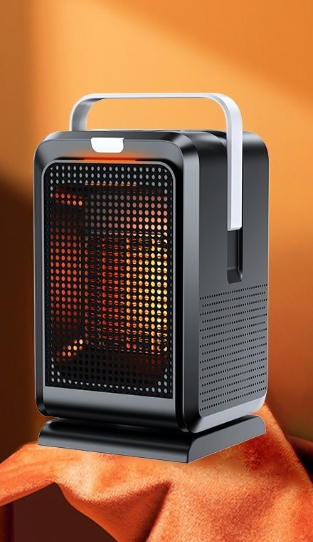 Oscillating desk space heater with remote