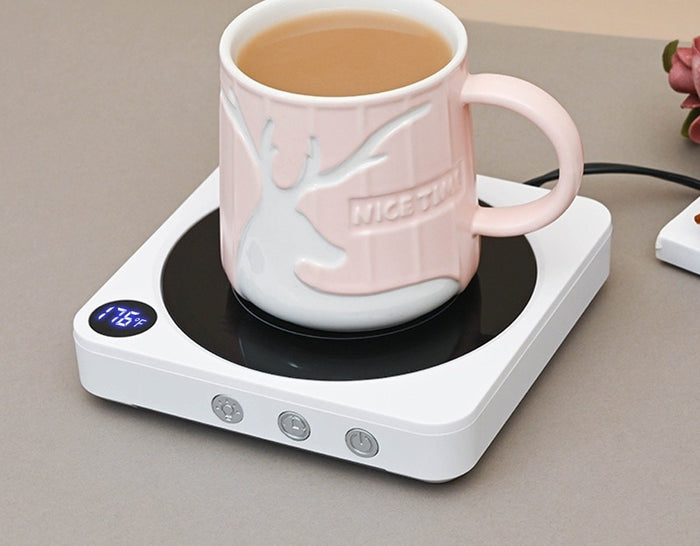 Heat Grove Mug Warmer Coaster with Digital Temperature Display