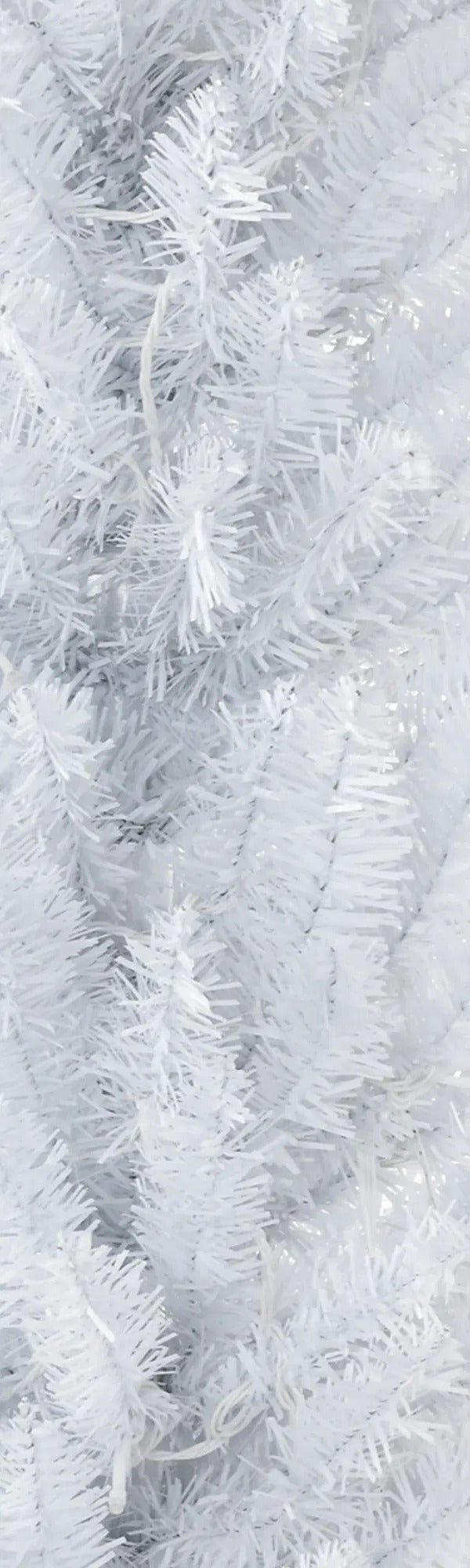 Tall white slim pre-lit Christmas tree