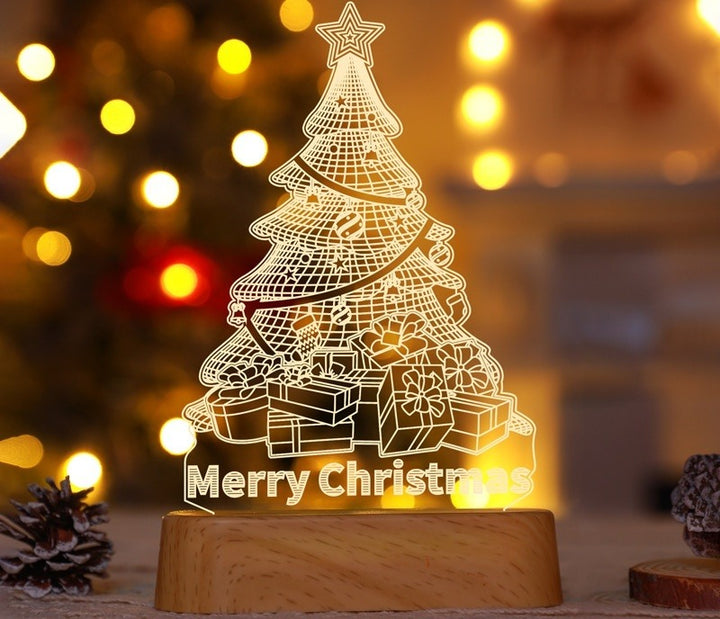 Glowing acrylic Christmas tree lamp