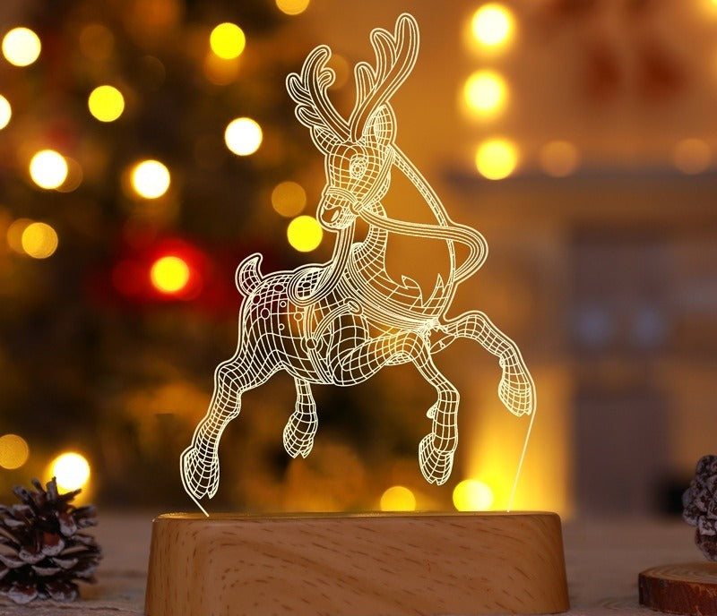 Glowing acrylic Christmas tree lamp