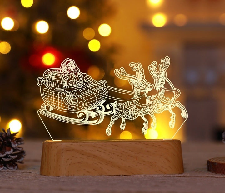 Glowing acrylic Christmas tree lamp