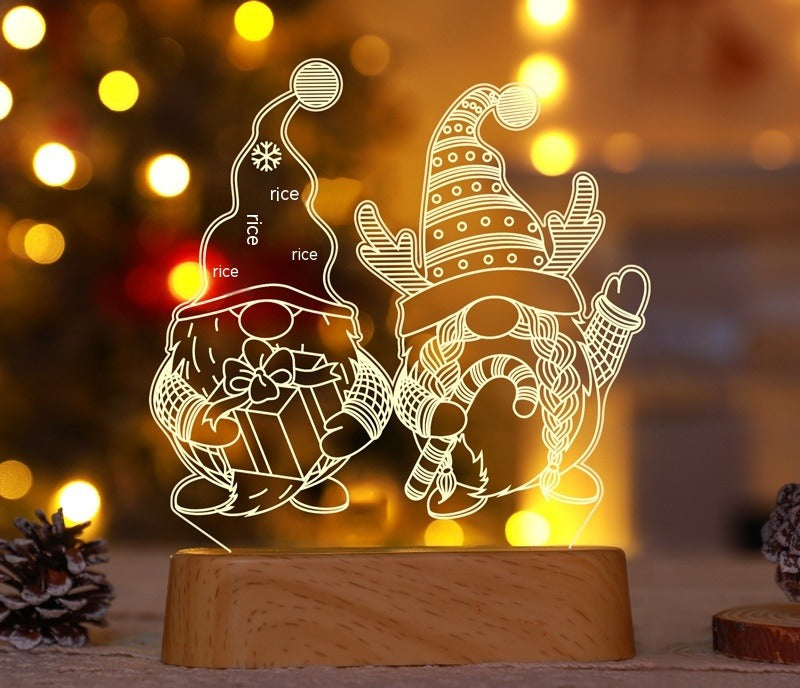 Glowing acrylic Christmas tree lamp