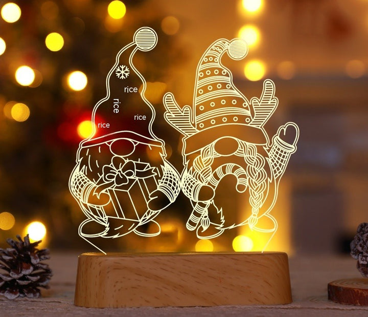 Glowing acrylic Christmas tree lamp
