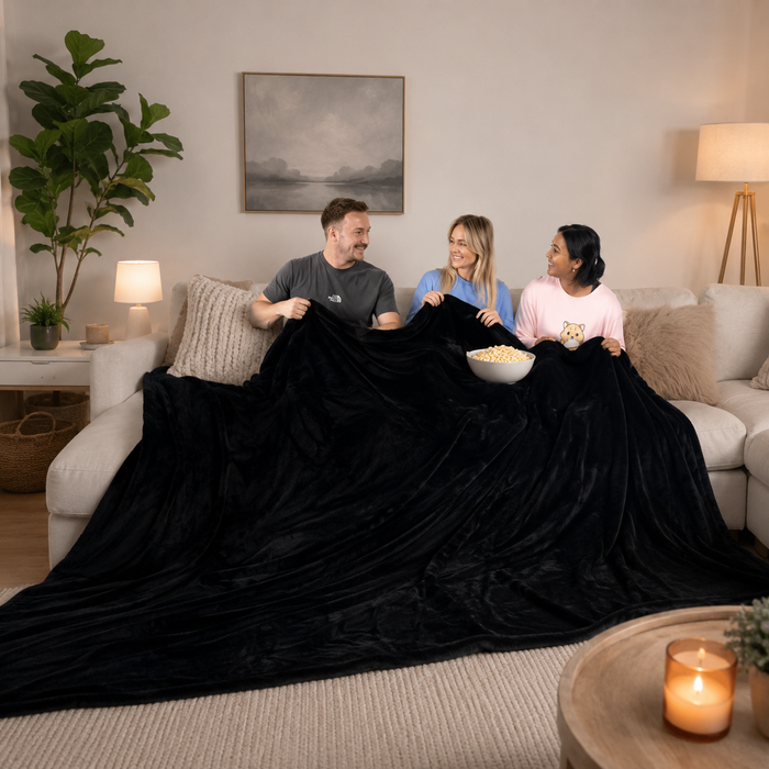 Heat Grove™ Oversized Family Blanket, Soft Plush Fits Up to 6 Adults