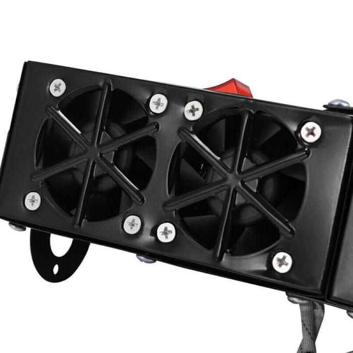Electric Car Heater 500W | 12V Ceramic Heating Element with 4 Fans | Quick De-icing &amp; Quiet Operation