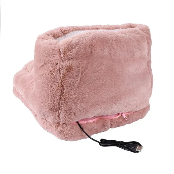 Electric Foot Warmer with 3 Heat Settings | USB Operation, 5V Safety Voltage | Soft Fleece, Removable Cover