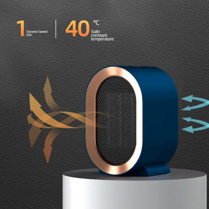 Heat Grove™ Ceramic Desk Space Heater with Thermostat and 2 Heat Modes