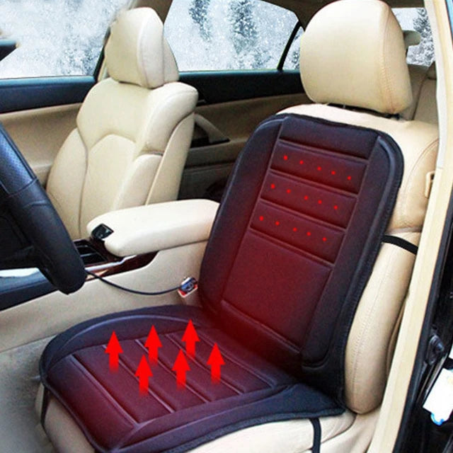 HeatRide Heated Car Seat Cushion – 12V Memory Foam Seat and Back Heating