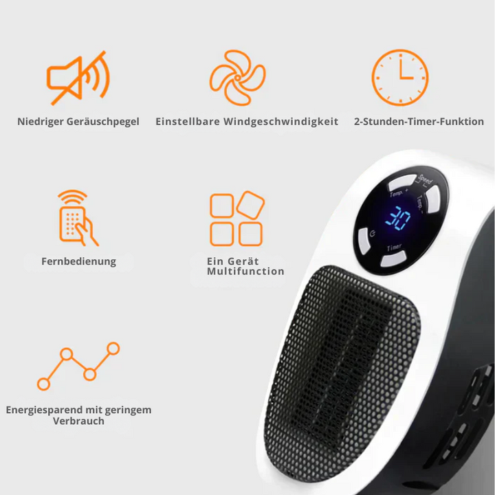 1500W Space Heater with Thermostat and 24-Hour Timer – Heat Grove