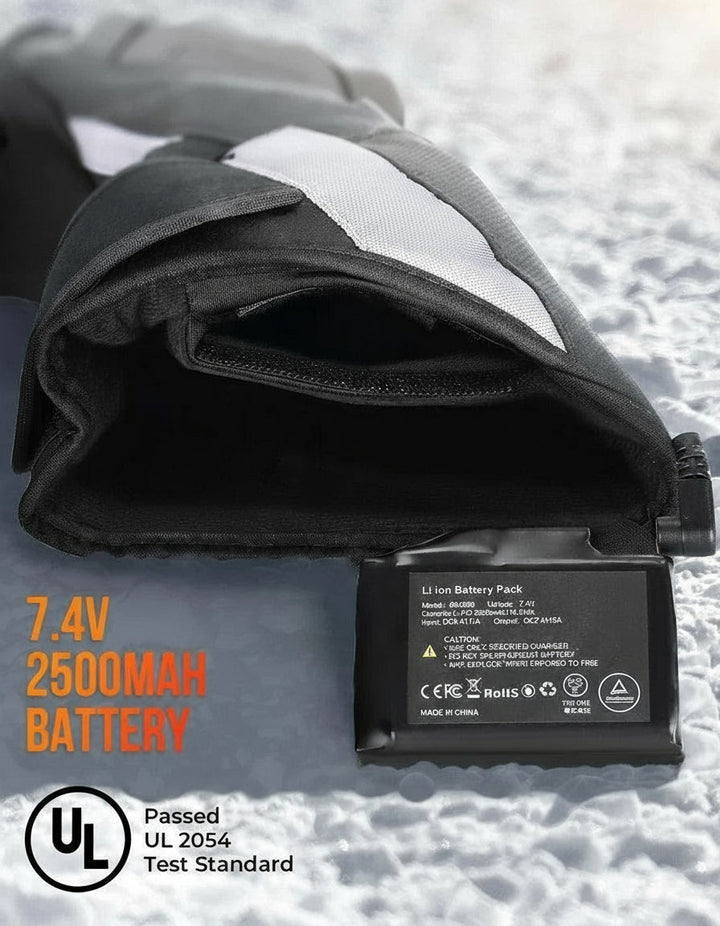 Waterproof Heated Ski Gloves with Rechargeable Battery